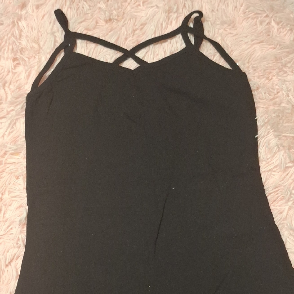 Women's Black Strappy Top